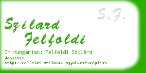 szilard felfoldi business card