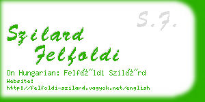 szilard felfoldi business card